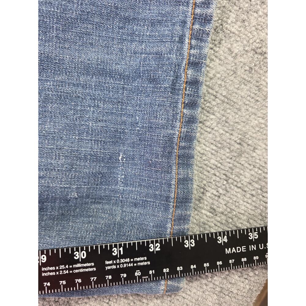 Mens Fosho Premium Collection Baggy Jeans 48x33 Wide Leg Denim Blue - Picture 10 of 10